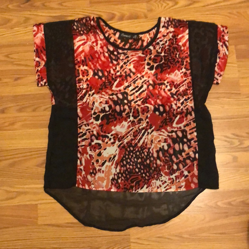Sheer Print Shirt